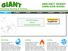Tablet Screenshot of giantplumbing.com